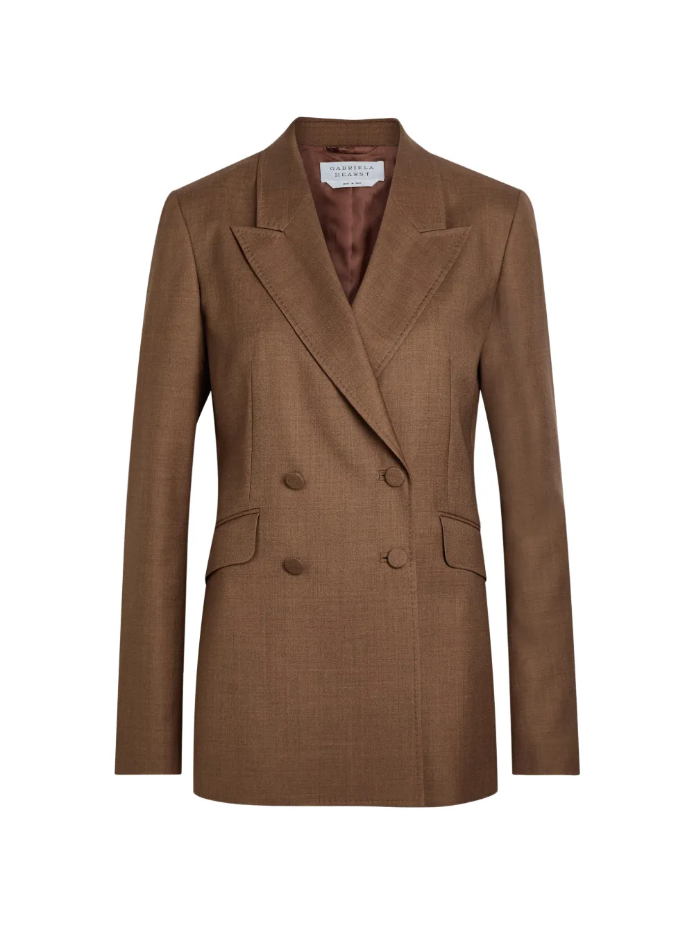 Gabriela Hearst Angela double-breasted peaked-lapel blazer - Brown