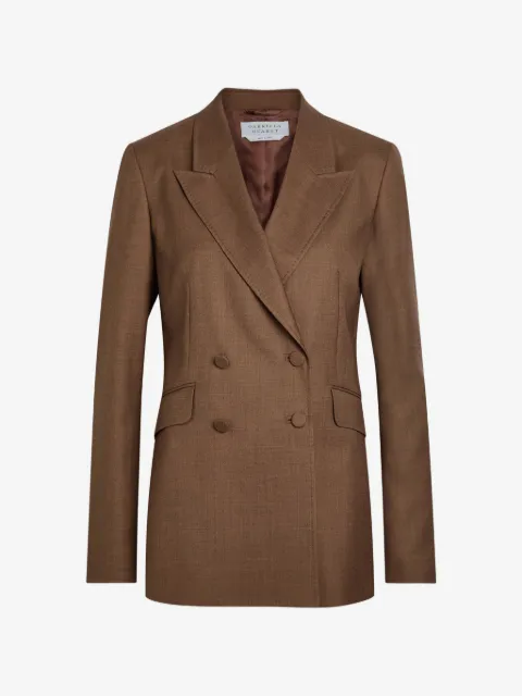 Gabriela Hearst blazer Angela con solapas de pico y doble botonadura