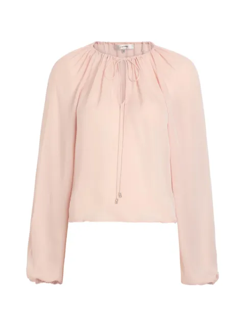 FRAME Balloon tie-fastening silk blouse