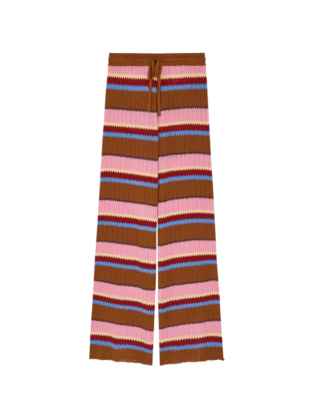 Guest In Residence striped rib-knit trousers - Braun