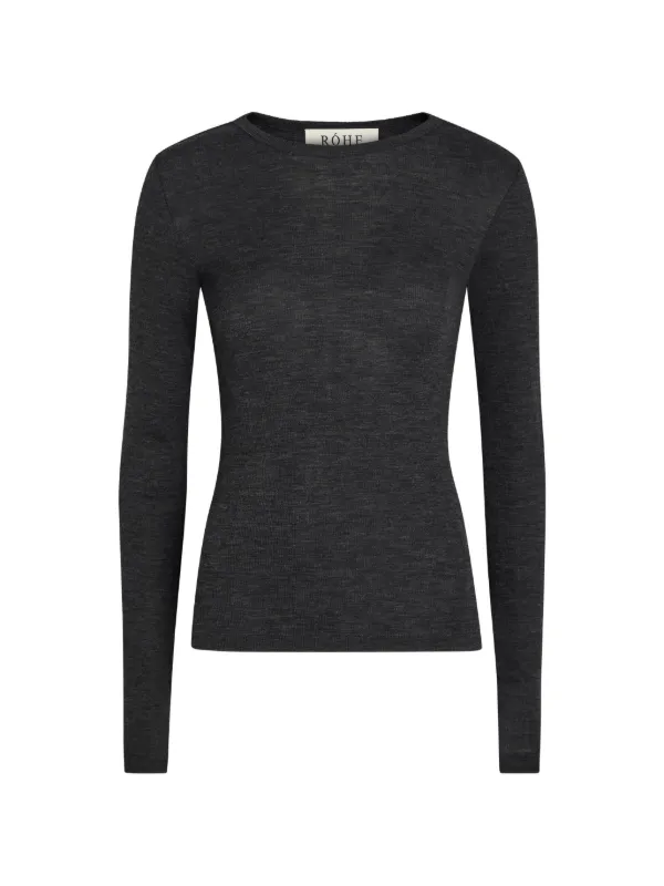 Róhe Long-sleeve Top in Grey