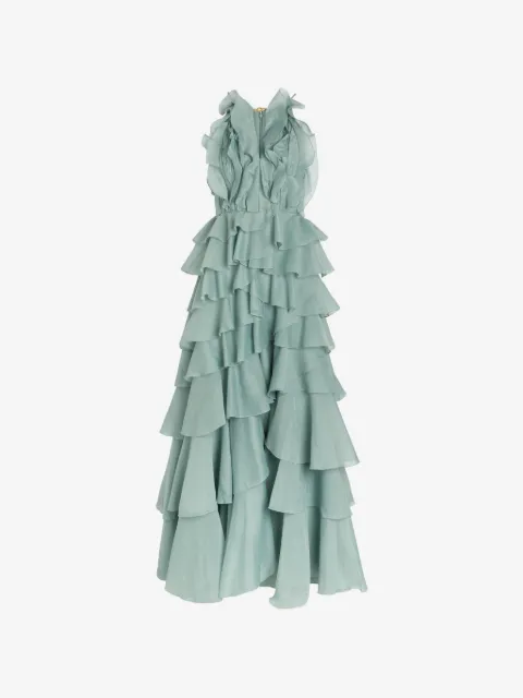 Aje ruffled tiered maxi dress