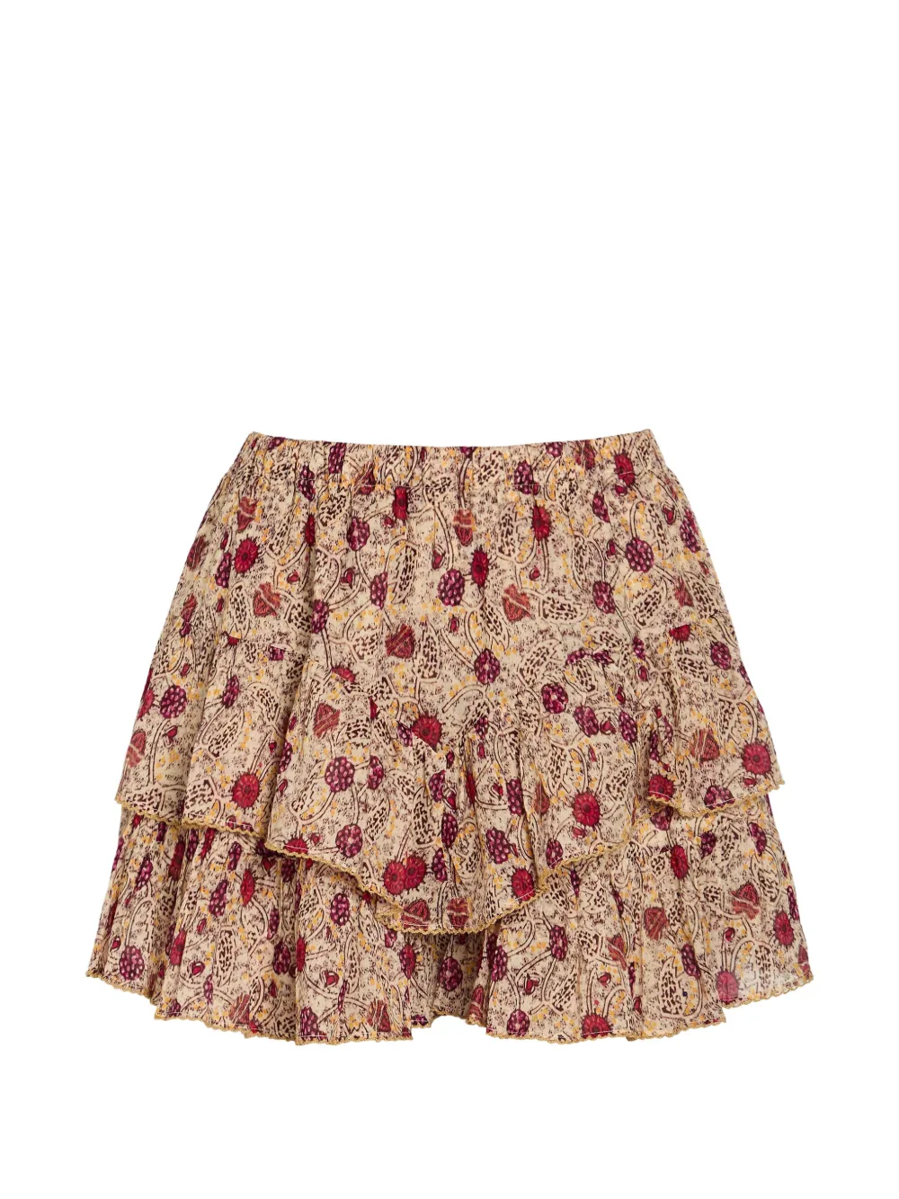Isabel Marant Étoile Floral-pattern Mini Skirt In Brown