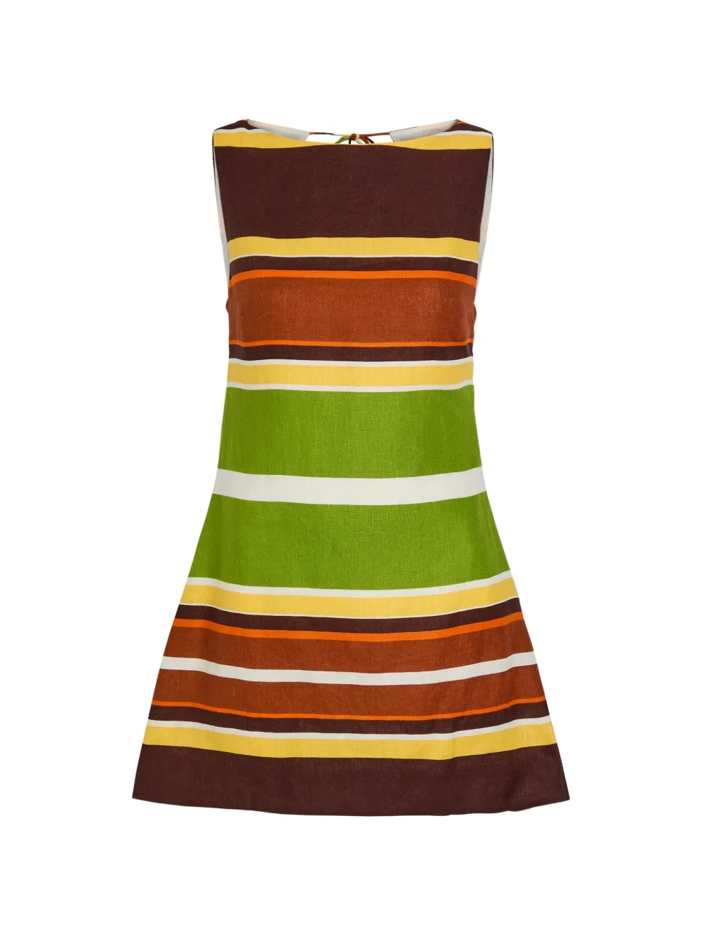 Faithfull Jacie striped mini dress - Marrone