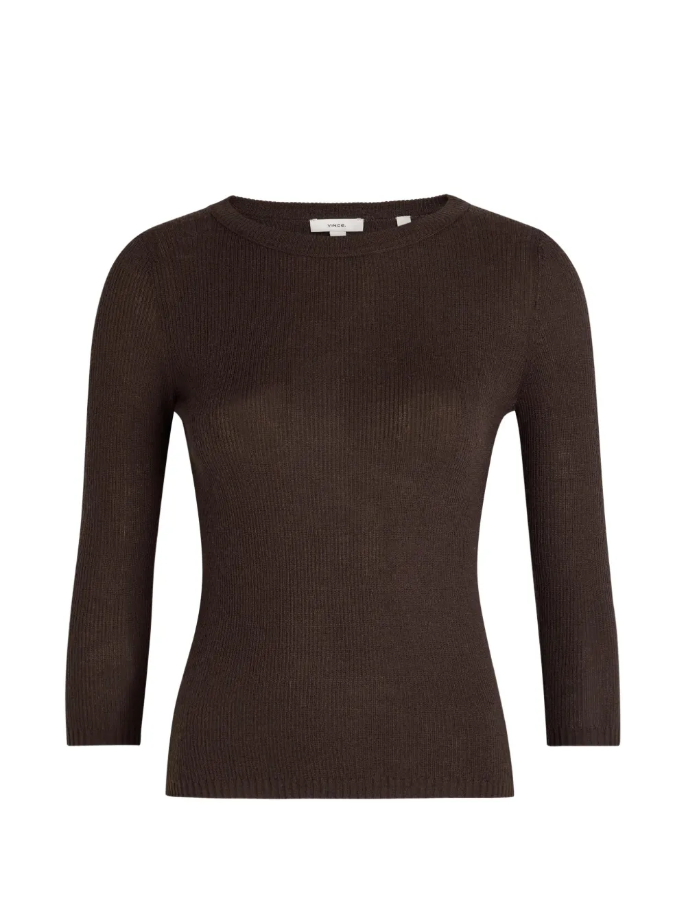 Vince ribbed-knit boat-neck sweater - Braun