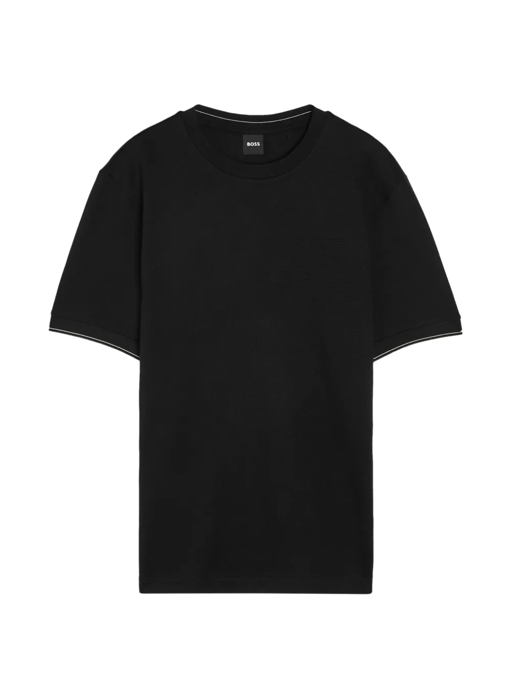 BOSS contrast-trim T-shirt - Schwarz