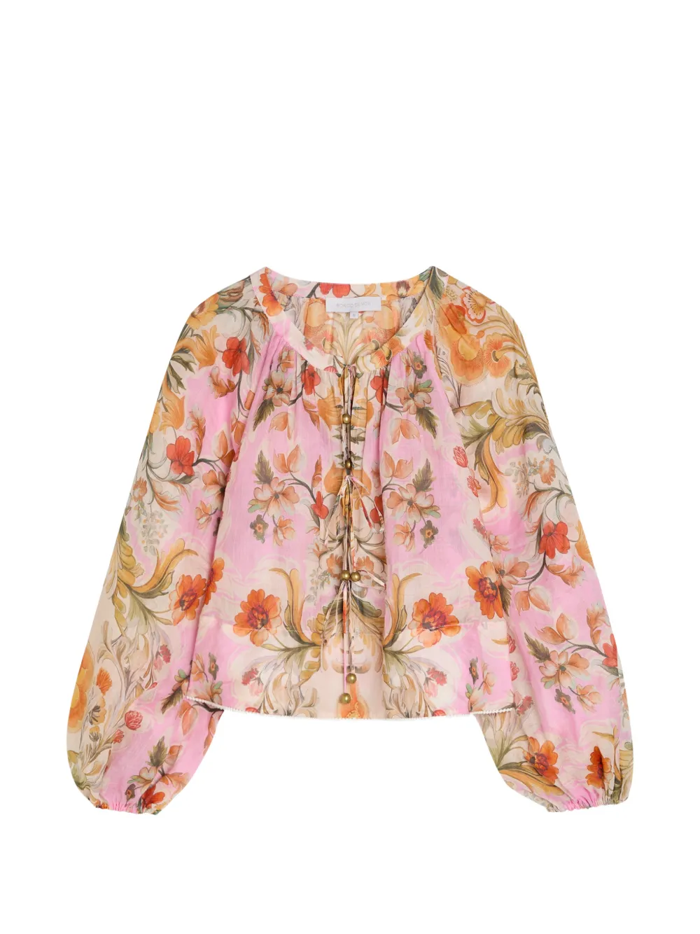 Borgo De Nor Henri floral-print long-sleeve blouse - Viola