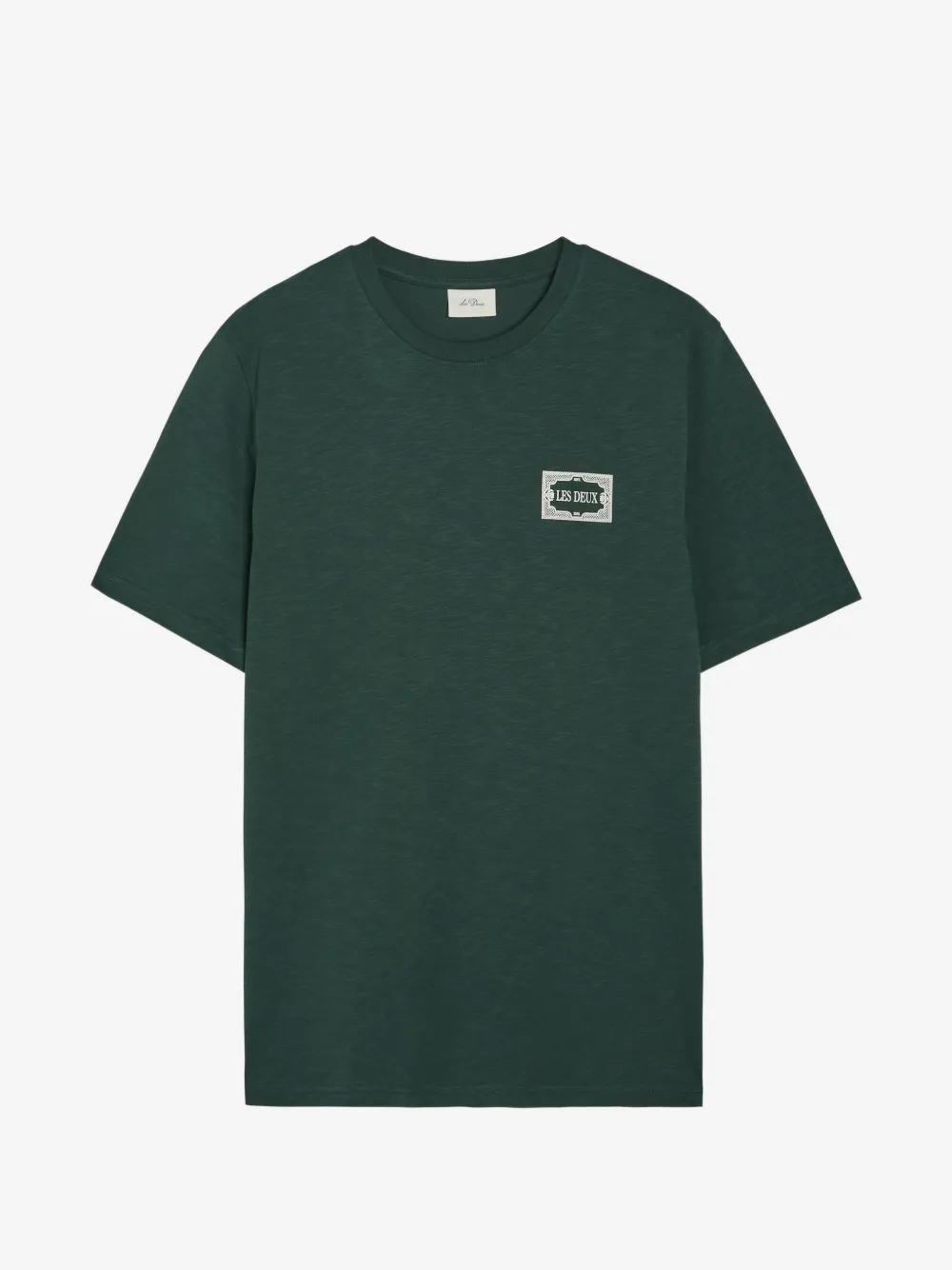 Les Deux logo-patch T-shirt | Green | Image 1