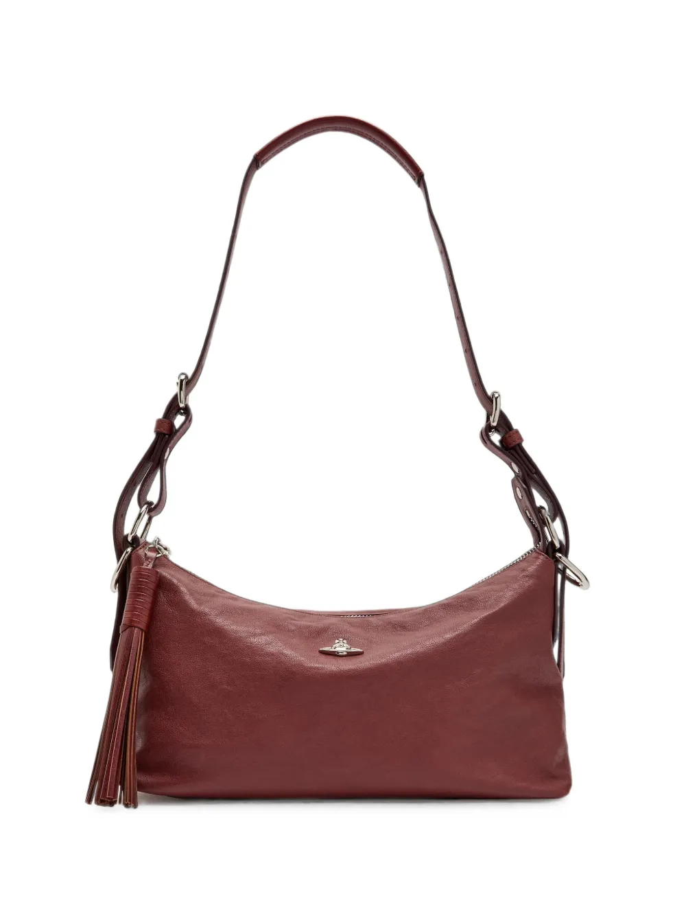 Vivienne Westwood Borsa a spalla con placca Orb - Rosso