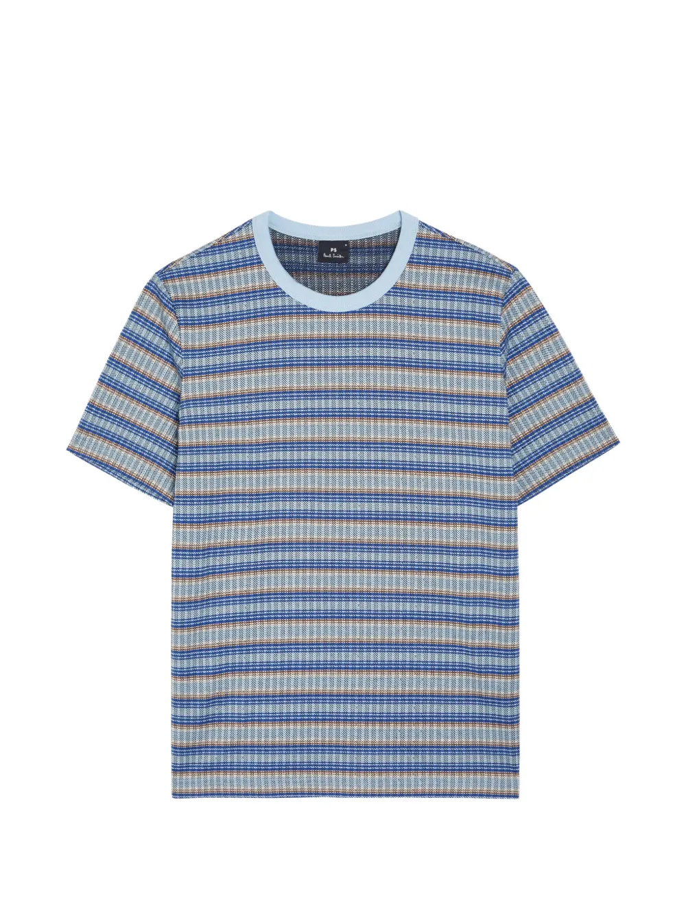 PS Paul Smith фактурная футболка в полоску | синий | Image 1