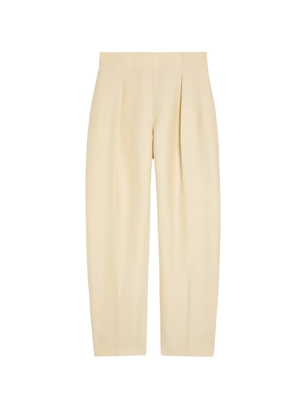 KHAITE Somera pleated pressed-crease trousers - Toni neutri