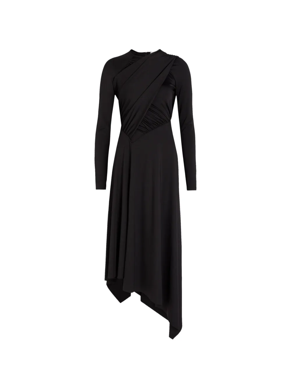 Victoria Beckham gathered asymmetric midi dress - Schwarz