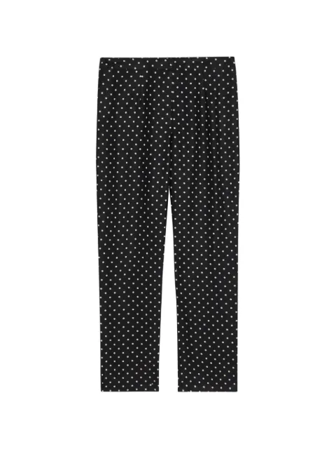Faithfull Iria polka-dot linen straight-leg trousers