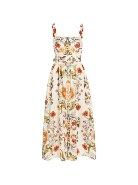 Borgo De Nor Petra floral-print belted midi dress