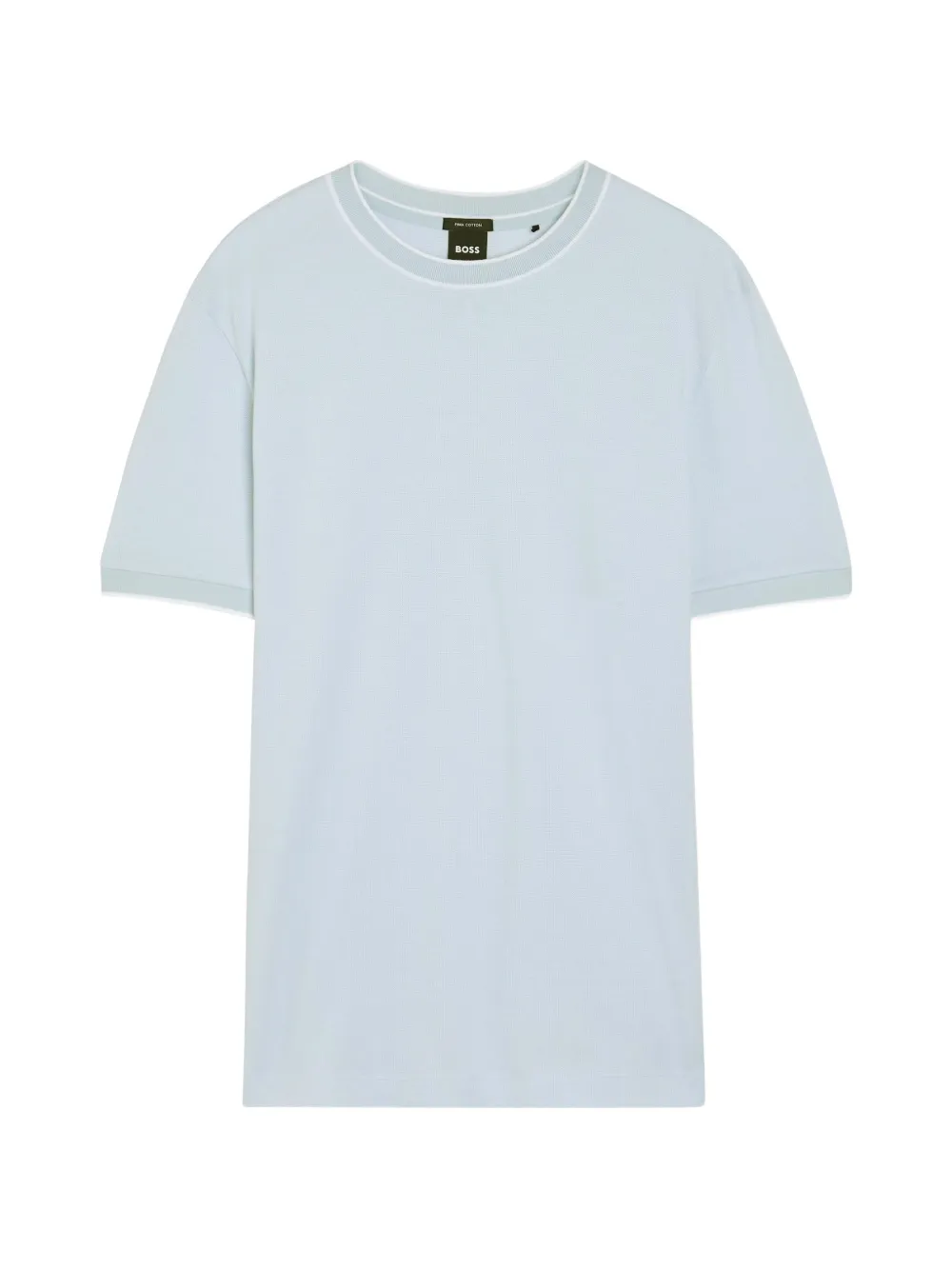BOSS contrast-trim T-shirt - Blau