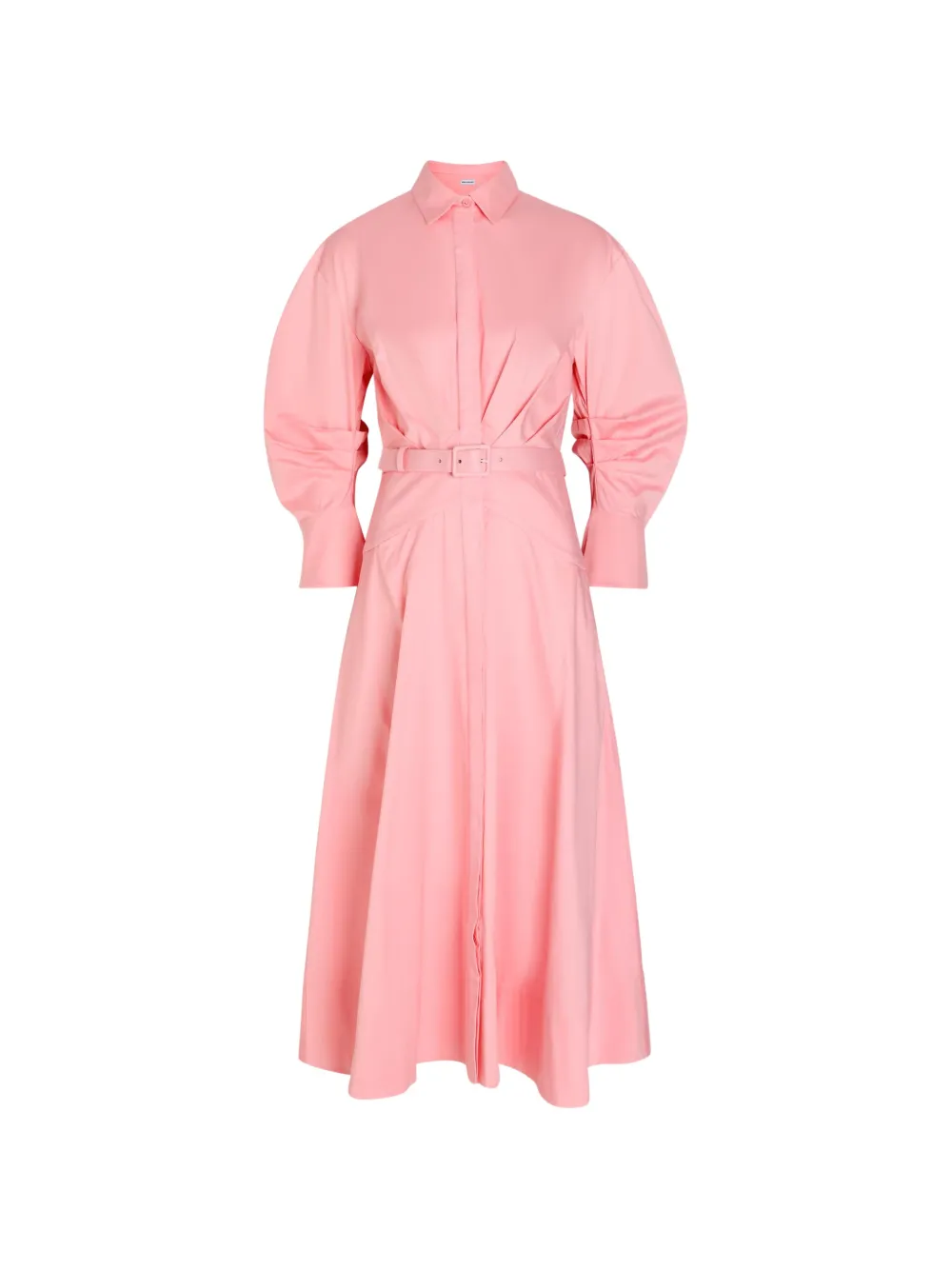 Rebecca Vallance Dianthe belted puff-sleeve midi dress - Rosa