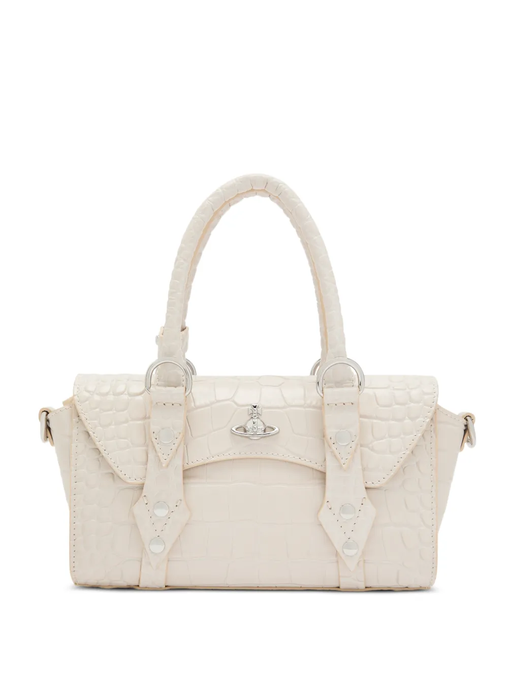 Vivienne Westwood Bettina Mini croc-effect two-way handbag - Nude