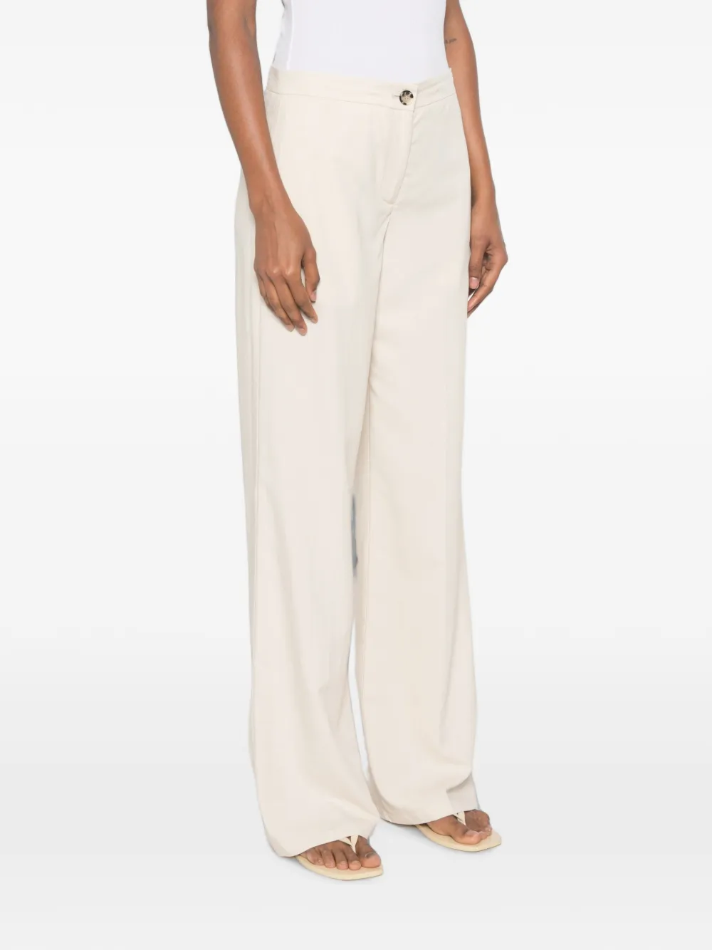 VICOLO Broek met wijde pijpen Beige