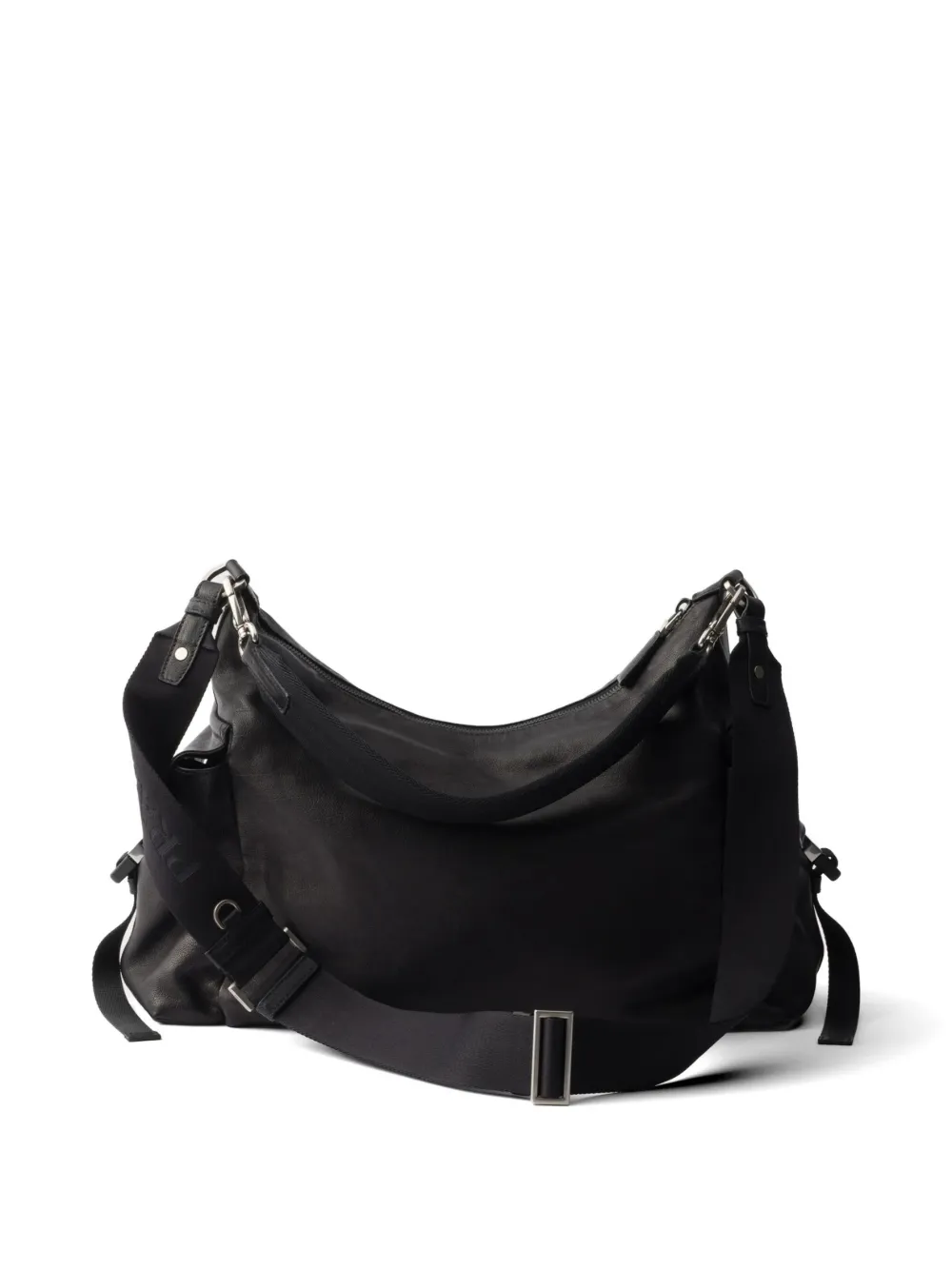 Prada Explore leren schoudertas Zwart