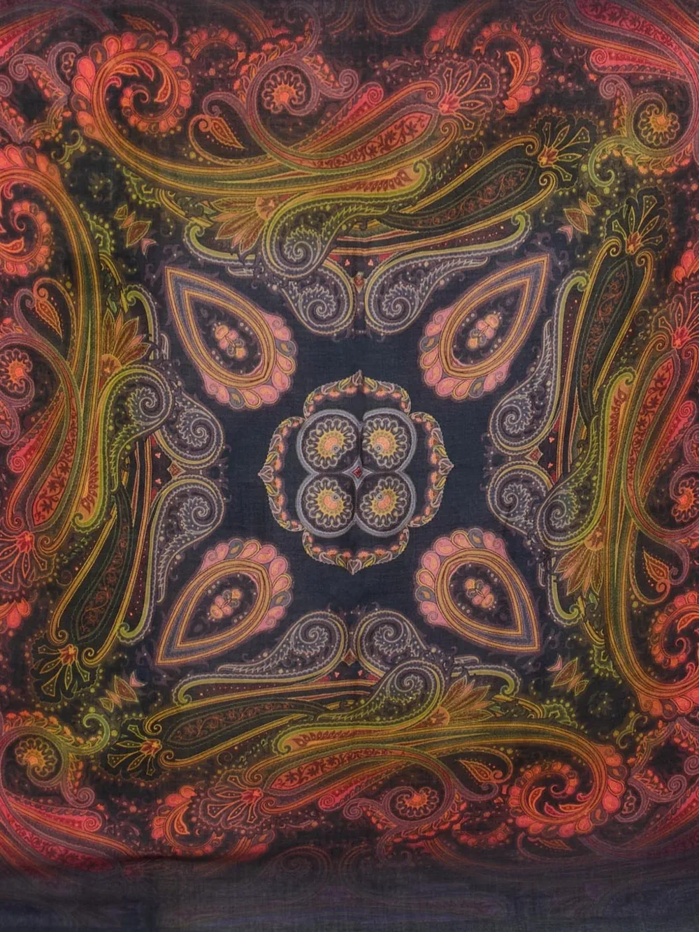 ETRO Sjaal met paisley-print Blauw