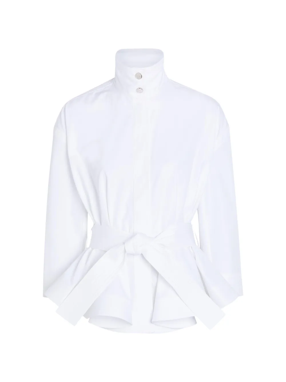 Jacquemus La Veste Cabana belted high-neck jacket - Bianco