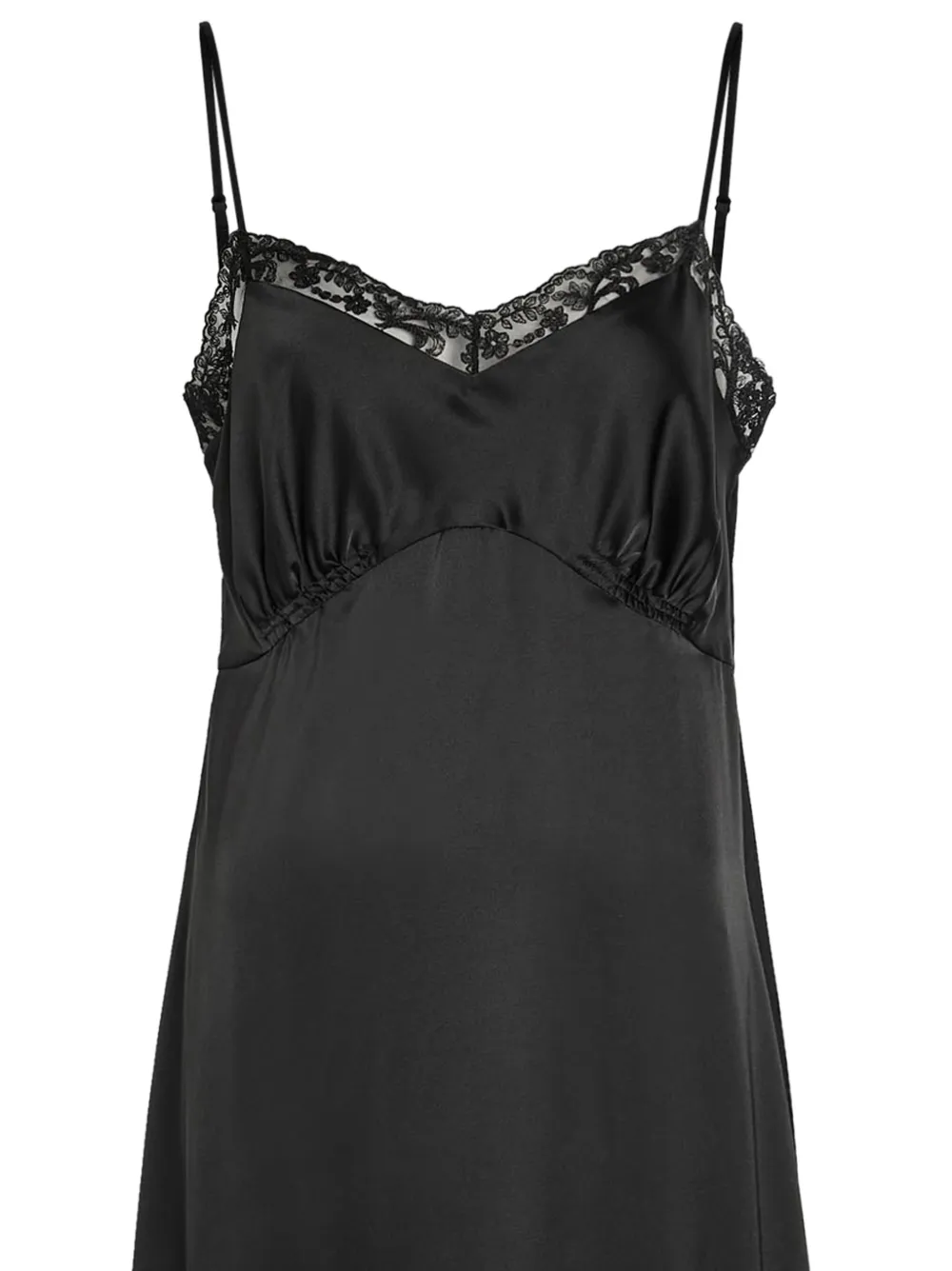 Simone Rocha Lace-trim Ruffled Midi Dress in Black, view 2