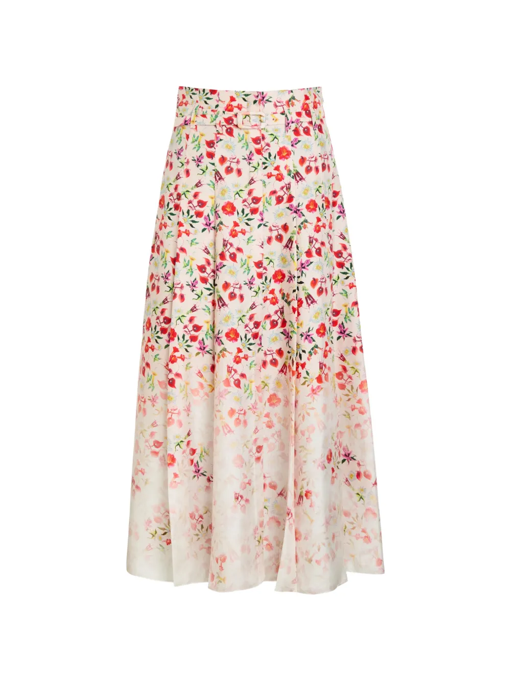 Gabriela Hearst Dugald floral-print midi skirt - Nude