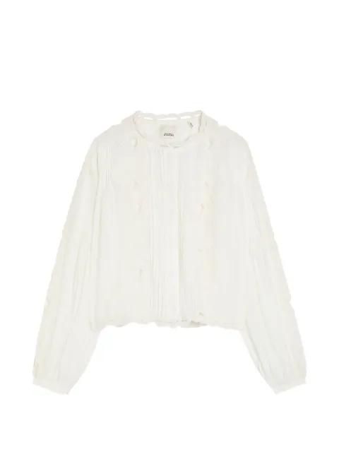 ISABEL MARANT camisa Rubra con bordado inglés y pinzas