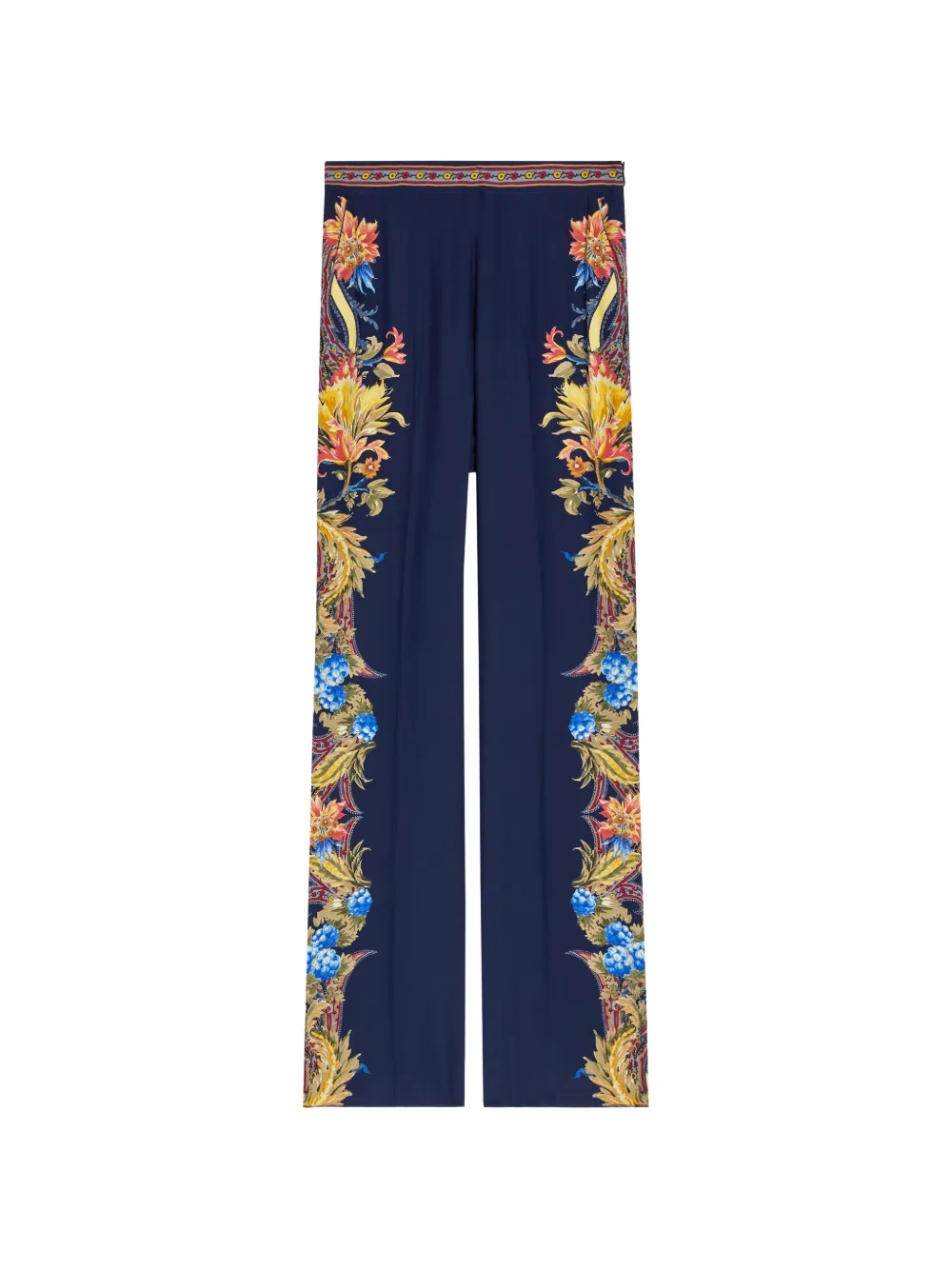 ETRO floral-print palazzo pants - Blu