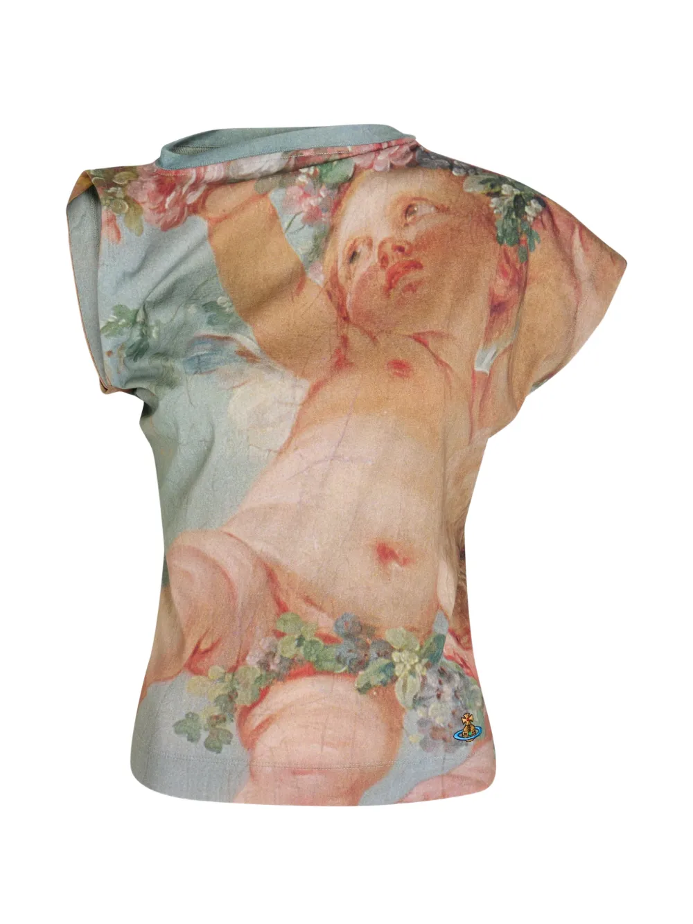 Vivienne Westwood cherub-print draped top - Toni neutri