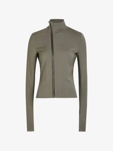 Rick Owens asymmetric-zip high-neck jacket