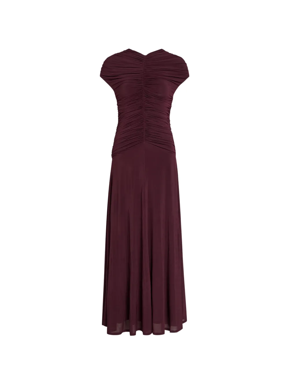 TOVE ruched cap-sleeve midi dress - Rosso