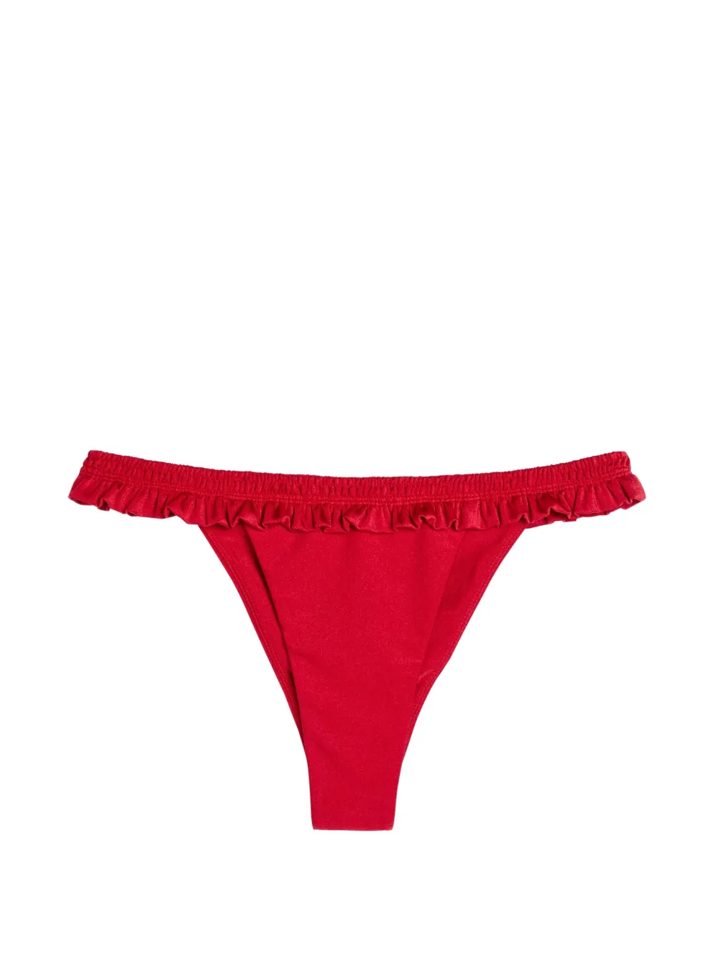 Faithfull Alma ruffled bikini bottoms - Rosso