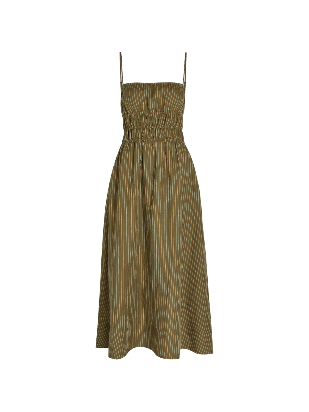 STAUD Abito midi a righe - Verde