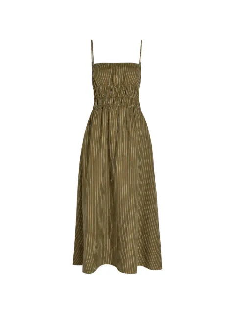 STAUD Ayla striped midi dress