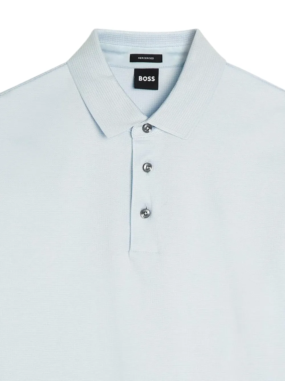 BOSS Piqué poloshirt Blauw