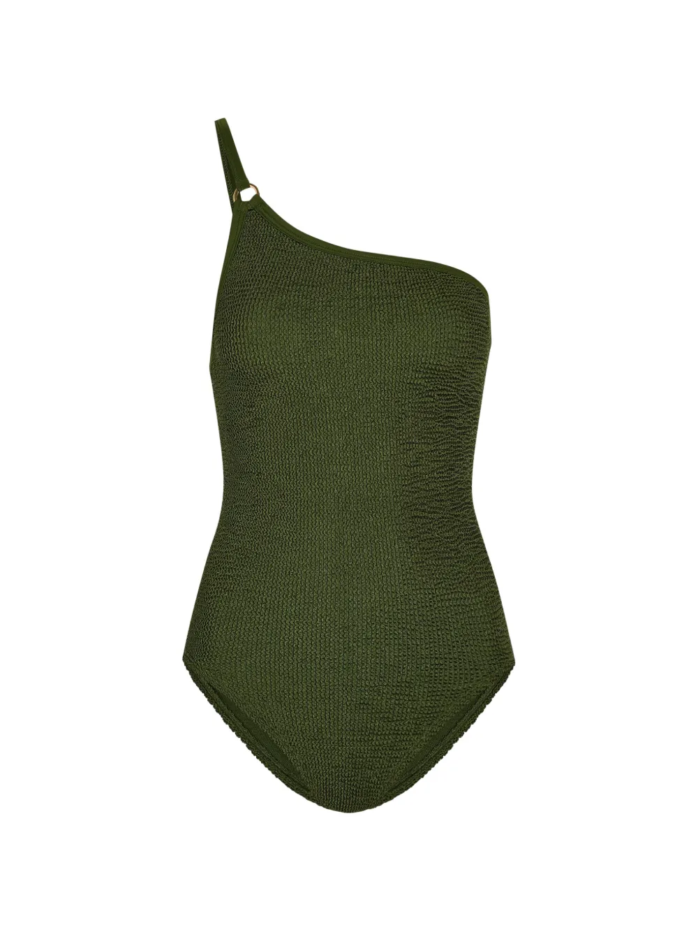 Hunza G Clara crinkle-effect swimsuit - Verde