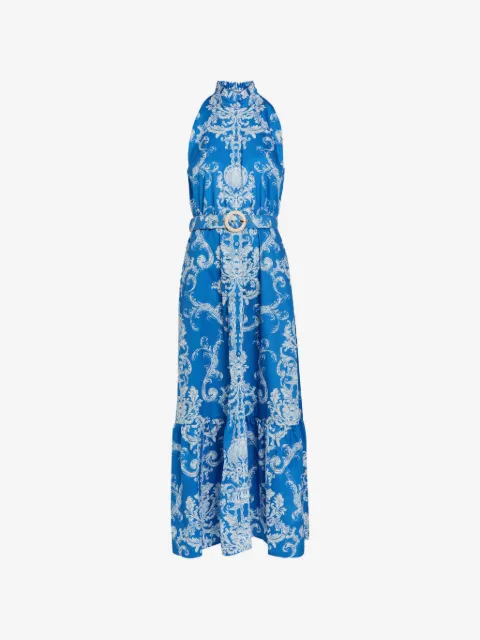 Borgo De Nor Biba baroque-print belted maxi dress