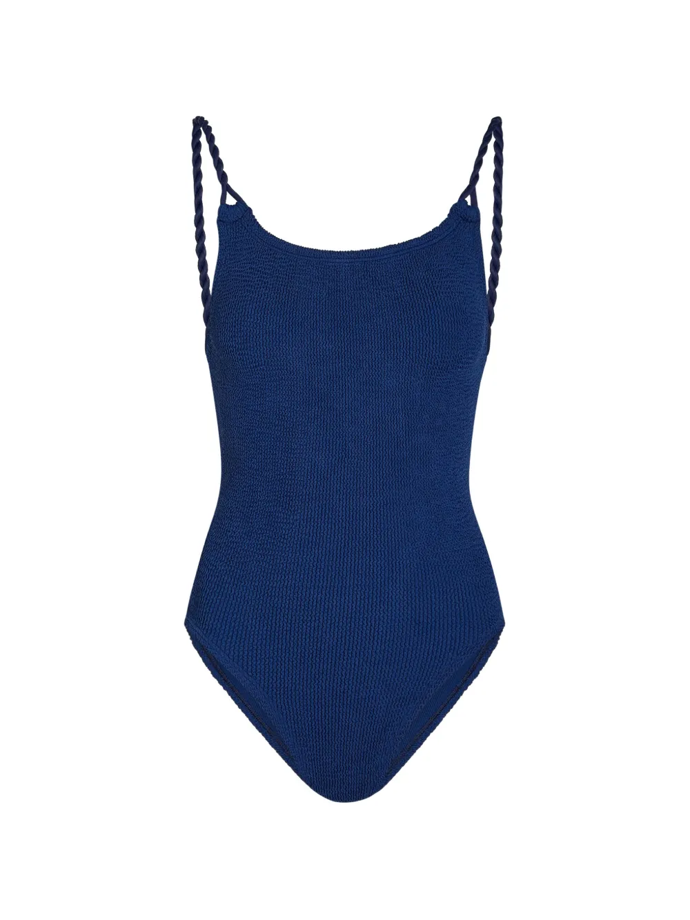 Hunza G Camille crinkle-effect swimsuit - Blu