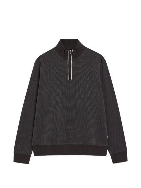 BOSS sweat à col zippé
