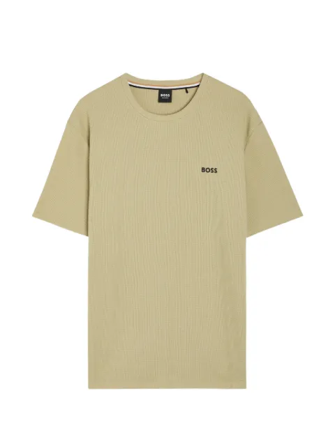 BOSS waffle-knit logo-print pajama T-shirt