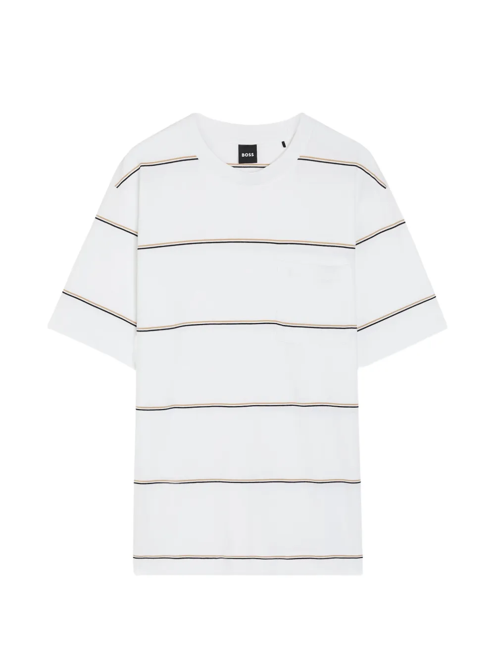 BOSS striped pocket T-shirt - Weiß