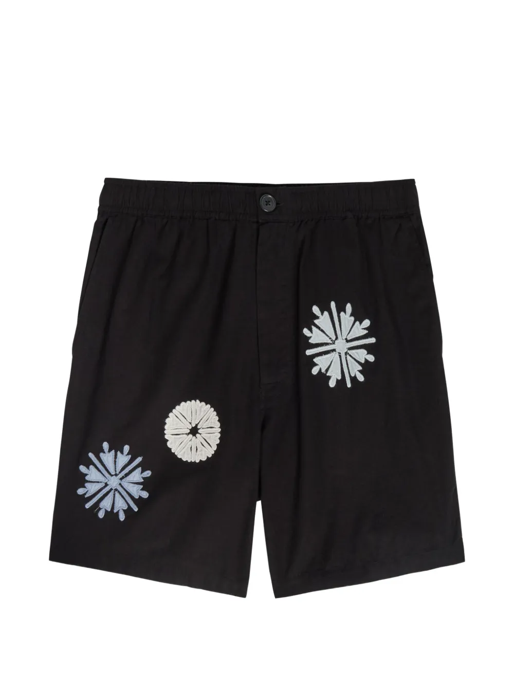 Wax London Kurt embroidered-motif shorts - Nero
