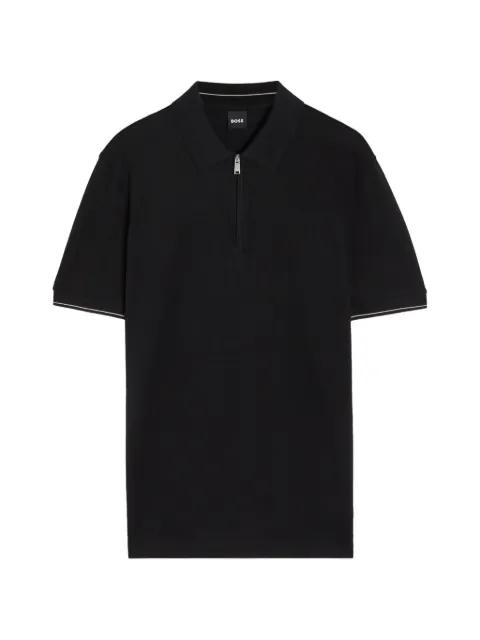BOSS playera tipo polo con cierre