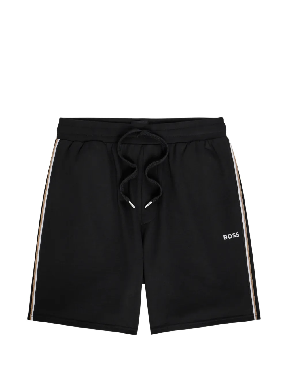 BOSS Iconic logo-detail side-stripe shorts - Schwarz