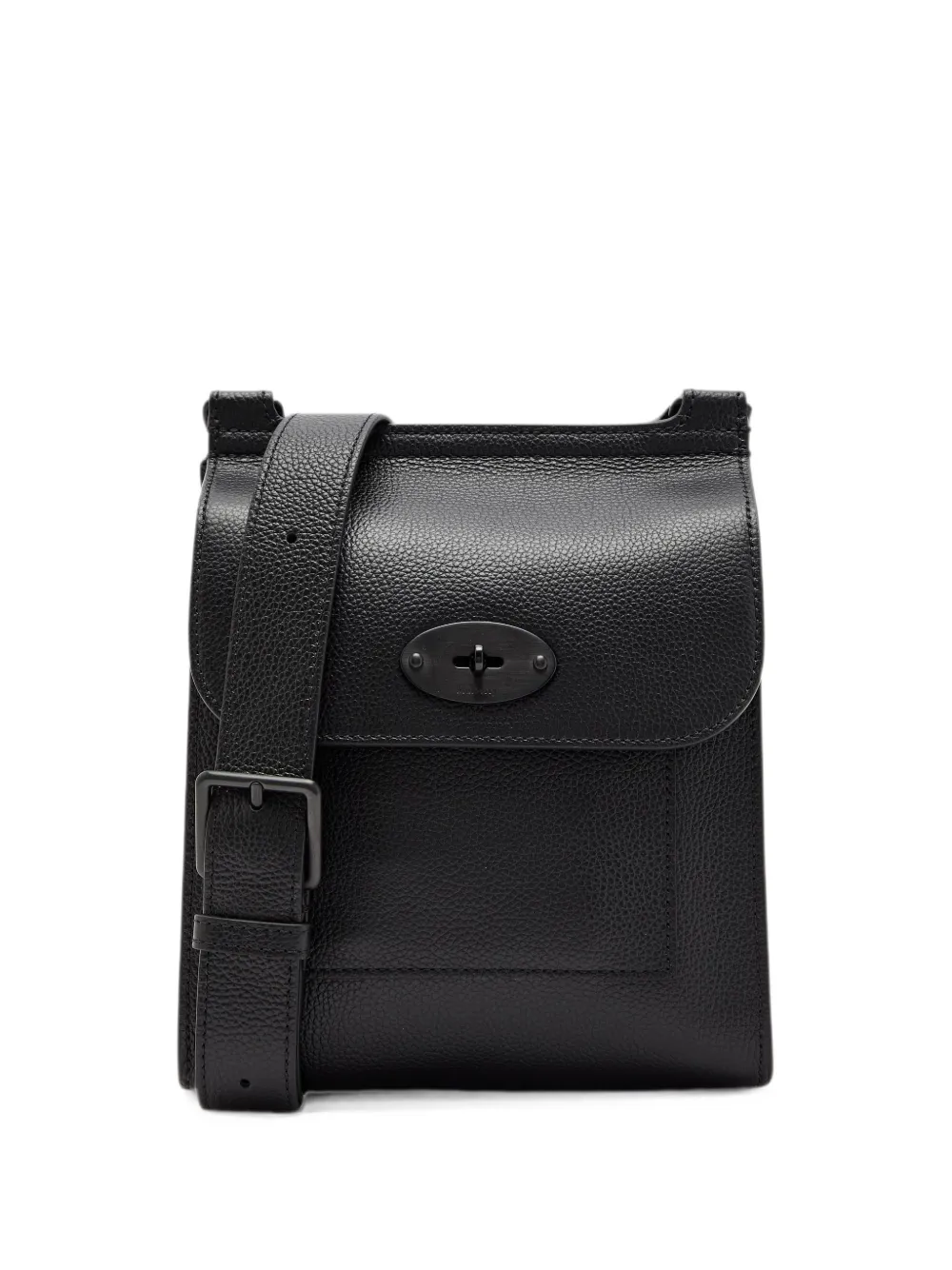 Mulberry Small Anthony Grained-leather Messenger Bag In Schwarz
