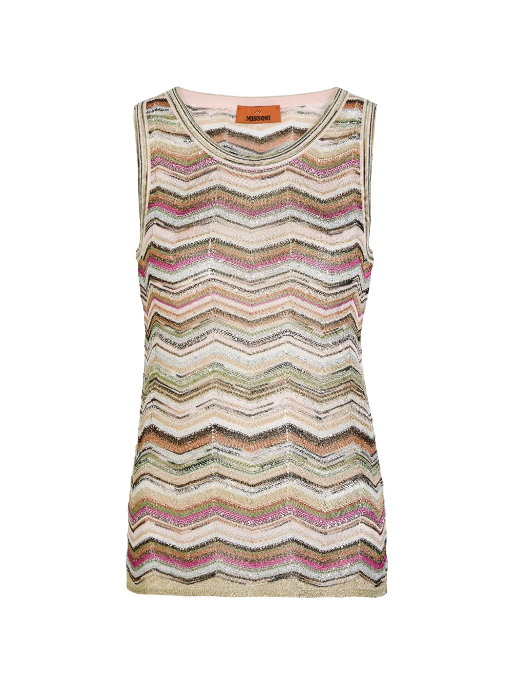 Missoni chevron sequin-embellished top - Neutrals