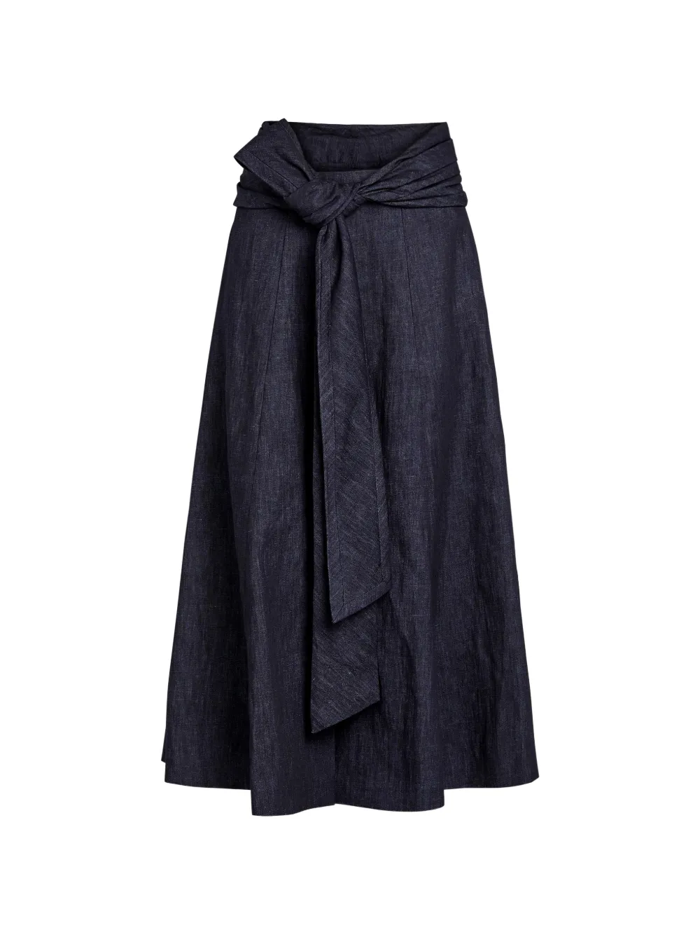 Gabriela Hearst Midirock mit Bindegürtel - Blau