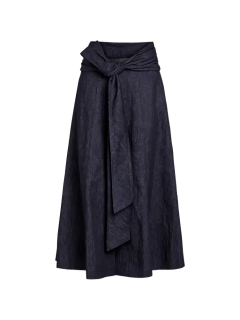 Gabriela Hearst midi tie-waist panelled skirt