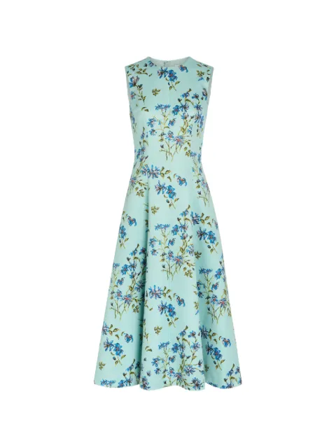Emilia Wickstead Mara magnolia-print sleeveless midi dress